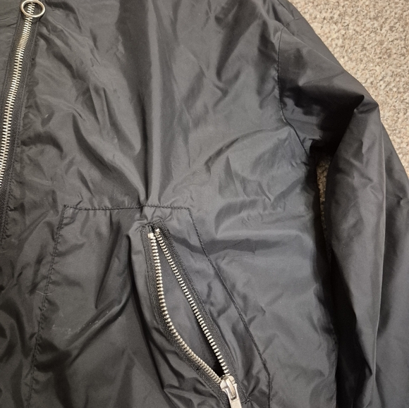 Garage Black Hooded Windbreaker Jacket Size XS - Picture 9 of 9